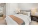 Cozy bedroom enhanced with decorative pillows and throw blanket for added warmth and style at 1413 Kenilworth Ave, Charlotte, NC 28203