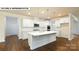 Modern kitchen with white cabinets, a spacious island, and stainless steel appliances, perfect for cooking at 134 Asmodean Ln, Troutman, NC 28166