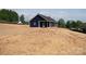 View of a modern, blue home featuring a covered porch and ample lot space at 1432 Blackbird Dr, Clover, SC 29710