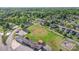 Aerial view showcases neighborhood amenities and surrounding greenery in a community setting at 26 Park Dr, Gastonia, NC 28054