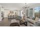 Open-concept living space showcasing a modern kitchen and a cozy living area at 4012 Cambridge Hill Ln, Charlotte, NC 28270