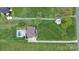 Aerial view of home, long driveway, pool, and spacious yard at 4205 New Town Rd, Waxhaw, NC 28173