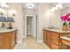 Bathroom boasts double vanities, granite countertops, and tile flooring at 4205 New Town Rd, Waxhaw, NC 28173