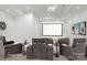 Home theater boasts comfortable seating, projector screen, and immersive entertainment setup at 8813 Graham Rd, Denver, NC 28037