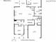 First floor plan layout displaying the dimensions of rooms including the living room, kitchen, and bedrooms at 197 Tetcott St, Mooresville, NC 28115
