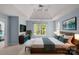 Spacious bedroom showcasing a large bed, side tables, and a decorative trey ceiling at 3109 Savannah Hills Dr, Matthews, NC 28105