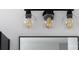 Bathroom lighting fixture with vanity mirror below at 506 Legrand St, Shelby, NC 28150