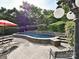 Charming kidney-shaped pool in a lovely backyard at 557 S Portman Ln, Fort Mill, SC 29708