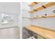 Modern pantry with wooden shelves and decorative tile at 121 Pine Eagle Dr, Rock Hill, SC 29732
