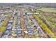Aerial view shows the location of 16606 Spruell St. near the neighborhood amenity center at 16606 Spruell St, Huntersville, NC 28078