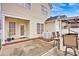 A home's backyard features a patio and an outdoor bar area with seating at 16606 Spruell St, Huntersville, NC 28078