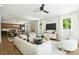 Bright and open living room with modern furnishings, a large TV, and ample natural light, perfect for relaxation at 3011 Yada Ln, Charlotte, NC 28208