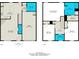 Floor plan showcasing the layout of the two-story home, including kitchen, living room, and bedrooms at 3201 Decapolis Dr, Charlotte, NC 28215