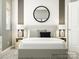 Serene bedroom with a comfortable bed, neutral tones, and a decorative mirror at 4104 Skyboat Cir, Fort Mill, SC 29715