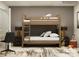 This ' bedroom features bunk beds, decorative trunks, and a neutral color palette at 4171 Skyboat Cir, Fort Mill, SC 29715