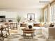Inviting living area with a sectional sofa, modern decor, and an open view to the kitchen at 4203 Skyboat Cir, Fort Mill, SC 29715