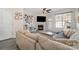 Cozy living room with a fireplace, stylish decor, and plenty of space for relaxing at 816 Gentlewinds Ct, Fort Mill, SC 29708
