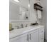 Bright bathroom with white cabinets, modern sink and fixture at 938 Pinehaven Dr, New London, NC 28127