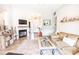 Cozy living room features a fireplace with white shiplap and a rustic coffee table at 118 Heathrow Ln, Statesville, NC 28677