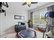 Bright home gym with natural light, a small trampoline, and exercise equipment at 1276 Stonecrest Blvd, Tega Cay, SC 29708