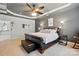 Large main bedroom with tray ceiling and adjoining bathroom at 1276 Stonecrest Blvd, Tega Cay, SC 29708