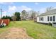 Spacious backyard with well-maintained lawn, bordered by a wooden fence and mature trees at 1411 Congress St, Gastonia, NC 28054
