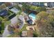 Aerial view of community amenities including a pool, tennis courts, and playground at 15009 Lisha Ln, Charlotte, NC 28277