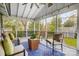 Cozy screened porch with comfortable seating and views of the lush backyard at 1717 Thomas Ave, Charlotte, NC 28205