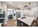 Well-designed kitchen featuring a center island, stainless appliances, and modern lighting at 1986 Thoreau Way, York, SC 29745