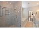 Bathroom features walk-in shower with large tub and neutral color scheme throughout at 2021 Nolen Park Ln, Charlotte, NC 28209