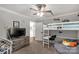 Cozy bedroom with playful bunk beds, fan, and a comfortable sitting area at 22 Honeysuckle Ln, Clover, SC 29710