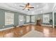 Bright and airy living room with hardwood floors, a stone fireplace, and recessed lighting at 306 7Th Sw St, Hickory, NC 28602