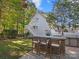 Lush green backyard featuring an outdoor kitchen, bar seating, and a patio at 4912 Kenbury Ct, Fort Mill, SC 29708