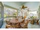 Charming screened-in porch with white floors and outdoor seating area overlooking a large yard at 4912 Kenbury Ct, Fort Mill, SC 29708