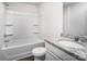 Well-lit bathroom with a tub and a granite countertop sink at 502 Maddox Dr, Shelby, NC 28152