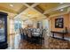 Formal dining room with chandelier, large windows overlooking the lake, and seating for twelve at 525 Lake Lynn Rd, Concord, NC 28025