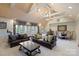 Open concept living area with leather couches, a dining area, and neutral decor at 525 Lake Lynn Rd, Concord, NC 28025