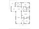 Home layout showing room names, measurements and locations in the house for the kitchen, bathrooms, bedrooms, and living room at 703 Rankin Ave, Mount Holly, NC 28120