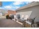 Charming patio with brick pavers, ample seating, and string lights perfect for entertaining at 71 40Th Avenue Ne Dr # 7, Hickory, NC 28601