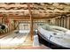 Boathouse interior with boatlift and space for watercraft at 9500 Windygap Rd, Charlotte, NC 28278