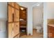 A unique space featuring a wooden sauna, and an adjacent half bathroom with a toilet at 9500 Windygap Rd, Charlotte, NC 28278