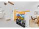 Open concept living space flowing into the kitchen with light-colored walls and modern finishes at 11308 Morgan Valley Ln, Charlotte, NC 28270
