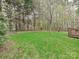 Large backyard with a lush green lawn and a backdrop of tall, mature trees at 119 Dills Dr, Dallas, NC 28034