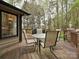 Charming outdoor deck with dining set, ideal for enjoying meals in the serene surroundings at 119 Dills Dr, Dallas, NC 28034
