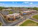Aerial view showcasing nearby commercial development and community amenities at 19737 Playwrights Way, Cornelius, NC 28031