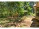 Scenic backyard with a wooden playset, and a wood fence, great for Gathering gatherings at 2014 Cardinal Loop, Stanley, NC 28164