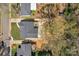 Aerial top-down view of the house showcasing the deck and landscape at 215 Wyanoke Ave, Charlotte, NC 28205