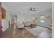 Bright living room with hardwood floors and neutral decor at 405 E 3Rd St, Kannapolis, NC 28083