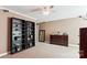 Spacious carpeted bedroom featuring large bookshelves and a dresser with mirror at 420 Woodlark Ct, Indian Trail, NC 28079