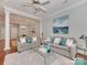 Bright and airy living room with open columns, allowing a view into the elegant dining area at 8015 Greenview Terrace Ct, Charlotte, NC 28277